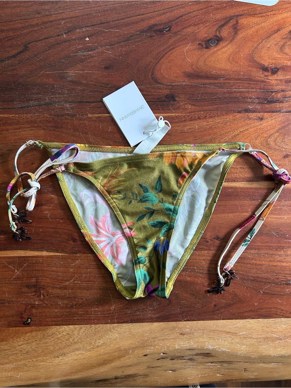NWT Zimmerman Women's Green Tropicana Bikini Bottom